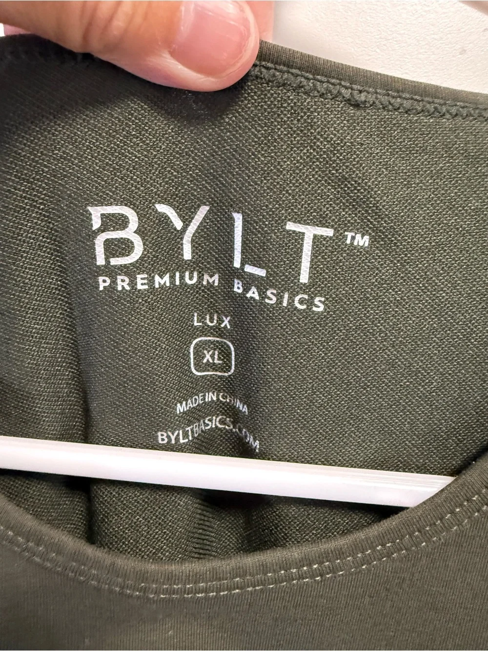 BYLT Lux Drop Cut Round Neck Short Sleeve Men’s Top Tee Green XL Shirt